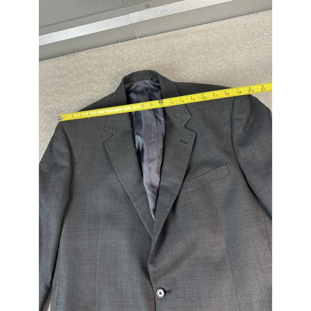 Brooks Brothers Blazer‎ Mens 45 Long Gray 100% Worsted Wool Brooksease Jacket
